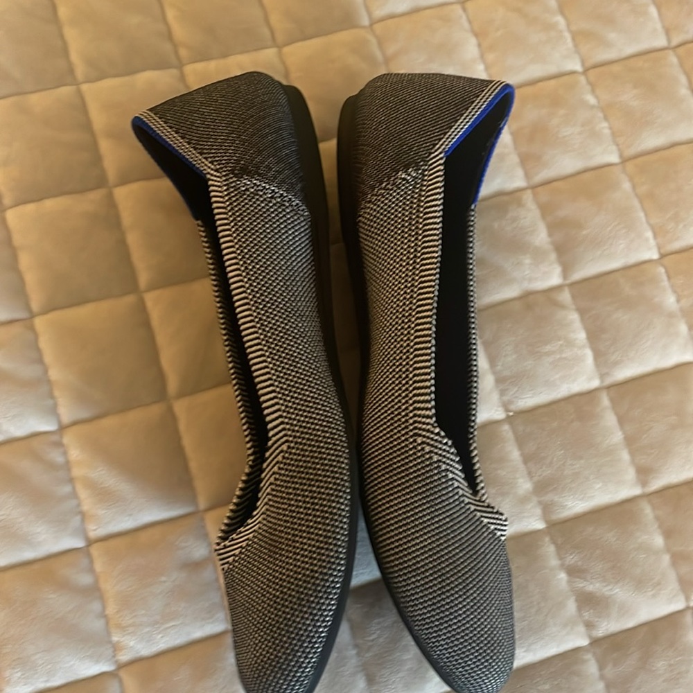 Navy With White Houndstooth Pattern Rothy Flats. - image 5